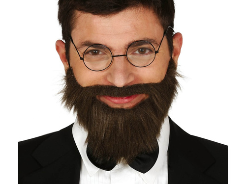 Beard and mustache with elastic gum