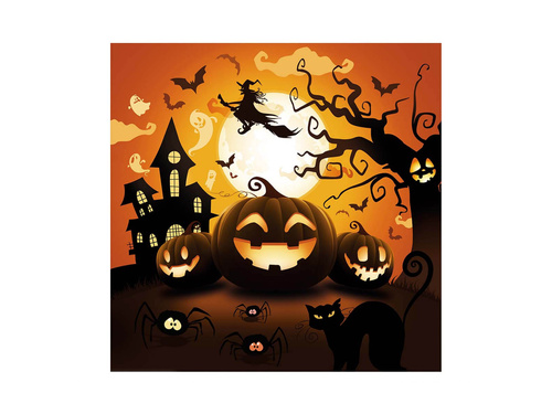 Serwetki Dynia na Halloween - 33 cm - 12 szt.