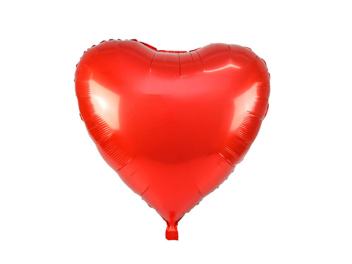 Red metallic Heart Foil Balloon - 65 cm - 1 pc