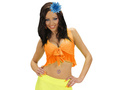 Azure flower hair clip with glitter - 1 pc