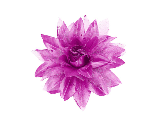 Lilac flower hair clip with glitter - 1 pc