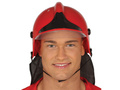 Red fireman helmet