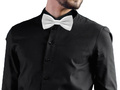 White bow-tie - 12 cm - 1 pc 