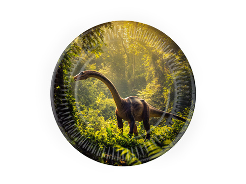 Talerzyki papierowe Dinozaury - 18 cm - 6 szt.