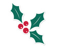 Double-sided Christmas decoration holly - 48 cm