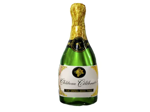 Balon foliowy butla szampana - 49x104 cm - 1 szt.