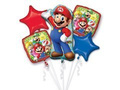 Bouquet of Super Mario foil balloons - 1 kpl.
