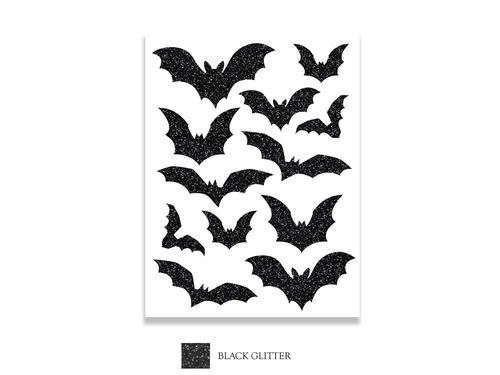 Paper bats stickers - 8 pcs.