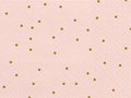 Light pink birthday napkins with gold small dots - 33 cm - 20 pcs.