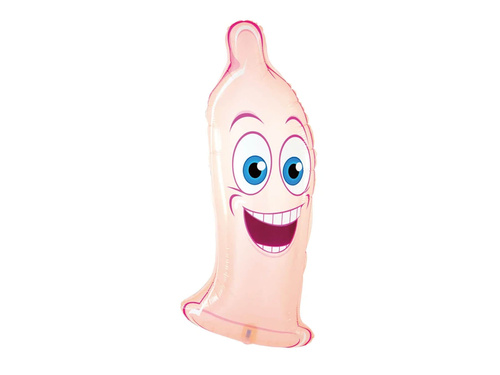 Foil balloon Condom - 42 x 98 cm - 1 pc.