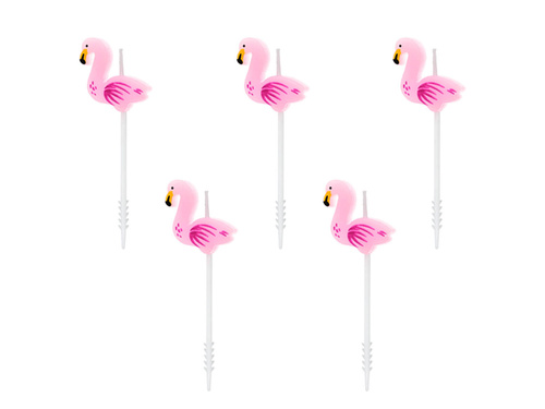 Pikery Flamingos candles - 5 pcs.