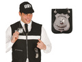 Hanging metal police badge - 1 pc