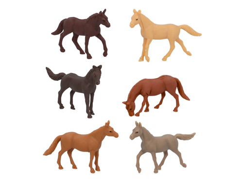 Mini Figures Horses - 6 pcs