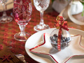 Santa's Sledge decorative ribbon - red - 25 m
