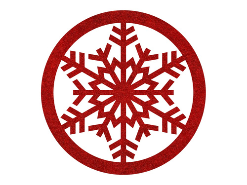 Podstawka pod kubek - Śnieżynka - 10 cm - 4 szt.