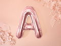 Foil balloon letter "A" pink and gold - 35 cm