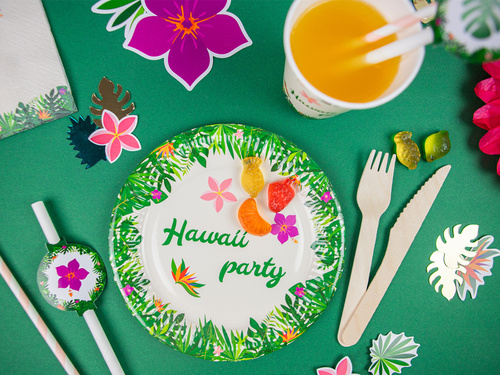 Hawaii Party plates - 18 cm - 6 pcs.