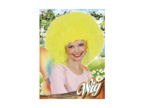 Neonowo żółta peruka