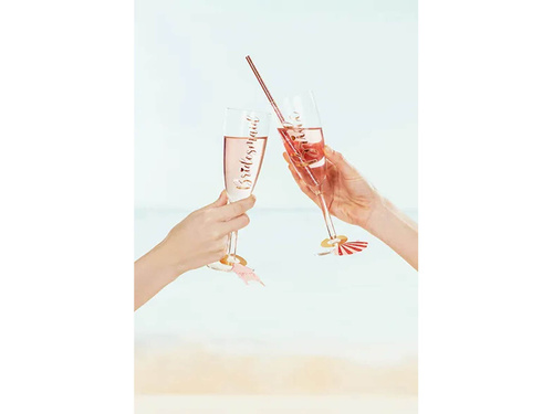 Naklejki na kieliszki Bride i Bridesmaid - 6 szt.