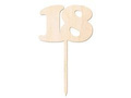 Wooden cake topper 18 - 12 cm