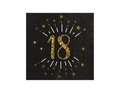 Sparkling eighteenth birthday napkins - 33 cm - 10 pcs.