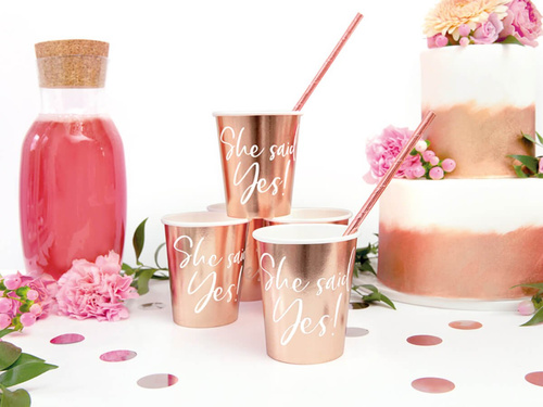 She said yes cups! rose gold - 220 ml - 6 pcs.