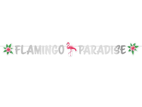 Hawaiian Flamingo Paradise banner - 135 cm - 1 pcs.