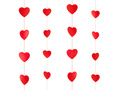 Paper garland Hearts red - 500 cm - 1 pcs.