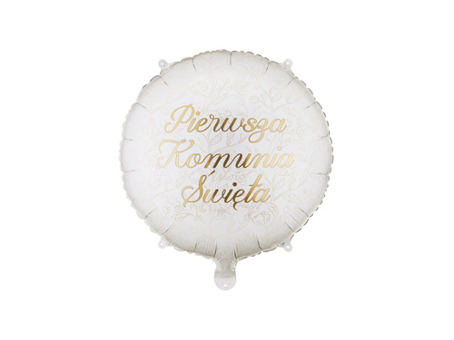Balon foliowy Pierwsza Komunia Święta - 35 cm - 1 szt.