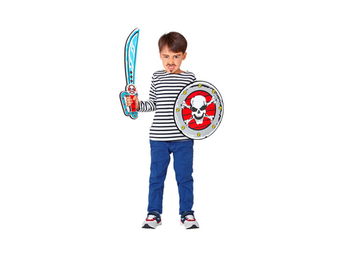Zestaw Pirata kordelas i tarcza - miecz 52 cm, tarcza 52 cm
