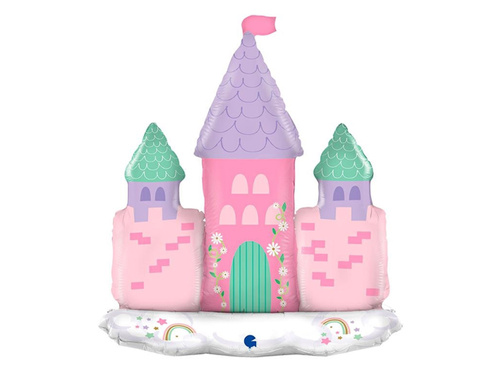 Balon foliowy stojący Zamek Księżniczki - 66x74x23 cm - 1 szt.