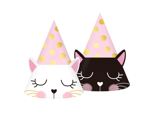 Birthday caps Kitten - 6 pcs.