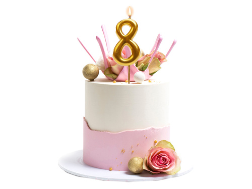 Gold Candle no 8 - 1 pc