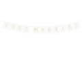 Just Married banner - white - 155 cm - 1 pc.