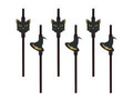 Witch and Cat Halloween straws - 6 pcs.