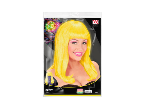 Neonowa żółta peruka Patsy