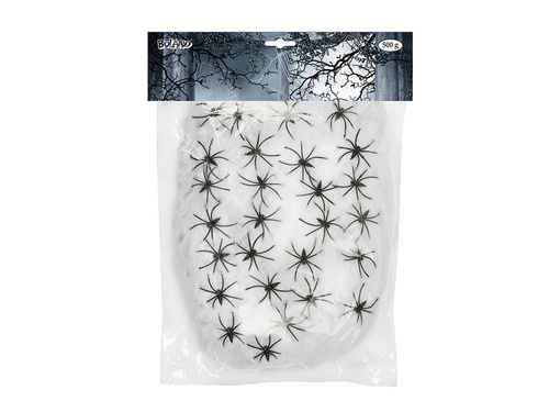 Halloween Spiderweb with spiders - 500 g- 1 pc