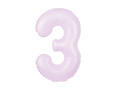 Number 3 Lilac Foil Balloon - 100 cm - 1 pc