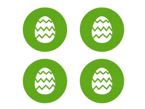 Podstawka pod kubek - Jajko Wielkanocne - 10 cm - 4 szt.