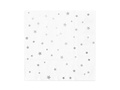 White napkins with silver stars - 33 cm - 10 pcs.