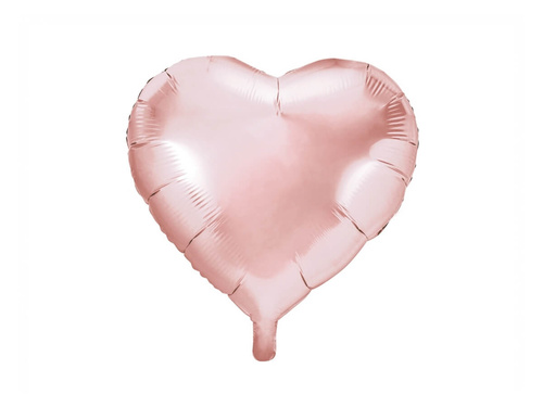 Foil balloon Heart golden pink - 45 cm - 1 pc.