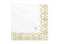 Communion napkins with gold cross - white - 33x33 - 20 pcs