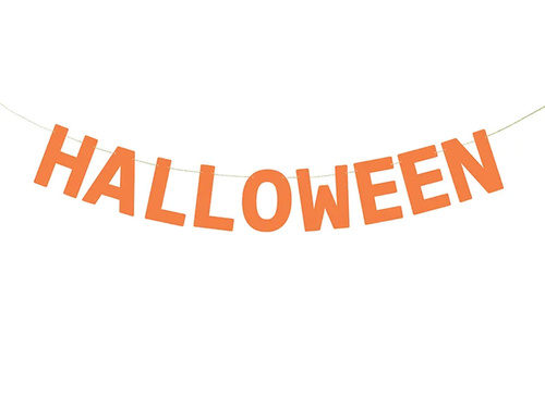Baner Halloween pomarańczowy - 250 cm - 1 szt.