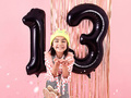 Foil balloon number 1 black - 86 cm - 1 pc.