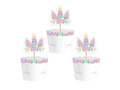 Set of cupcake decorations Unicorn - 12 pcs.