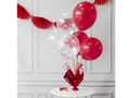 Stick balloon stand with decoration red - 1 pc.