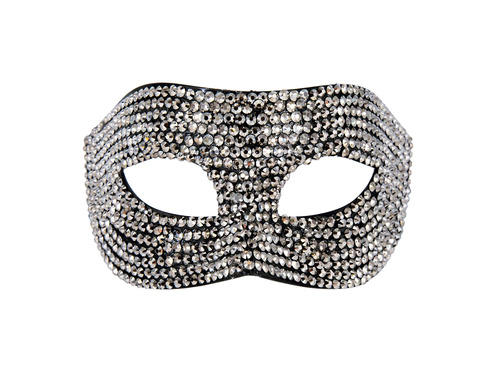 Maska karnawałowa z cyrkoniami - 1 szt.
