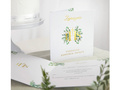 Communion invitation with eucalyptus - 10 pcs.