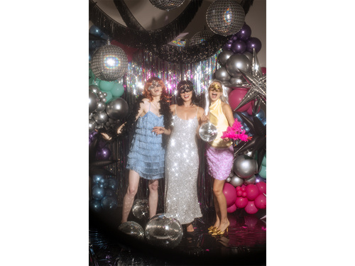 Maska karnawałowa wenecka złota - 1 szt.