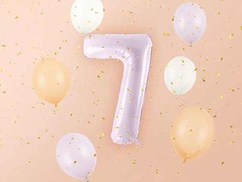 Number 7 Purple Foil Balloon - 72 cm - 1 pc